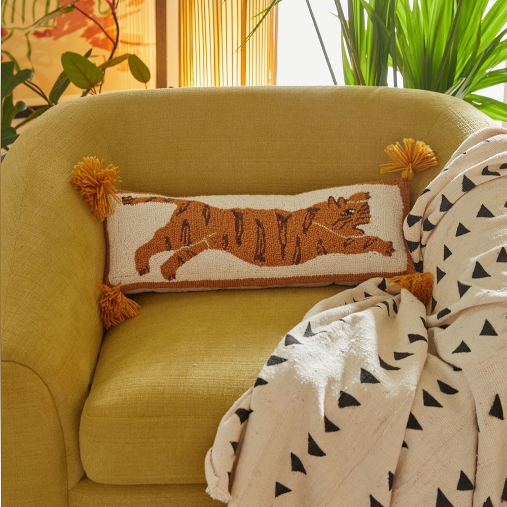 Jungalow By Justina Blakeney Tigress Pompom Bolster Pillow